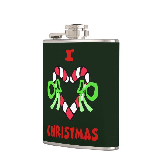 Ik hou van kerstflessen heupfles (Links)