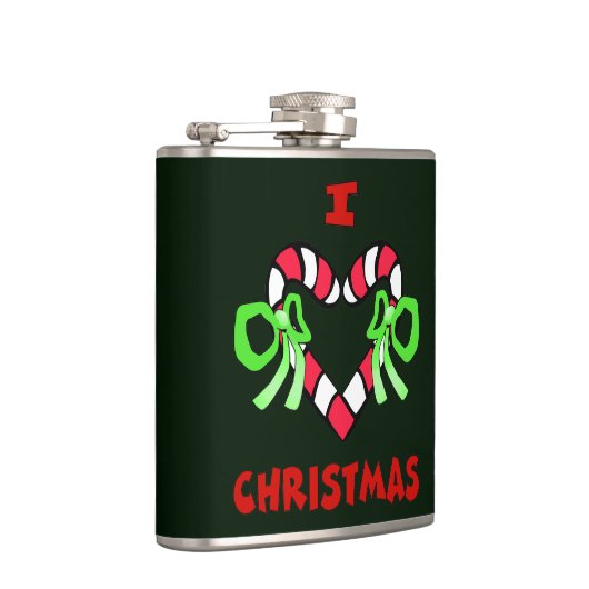 Ik hou van kerstflessen heupfles (Rechts)