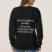 Ik hou van kerstinkopen vrouwen trui (Achterkant)