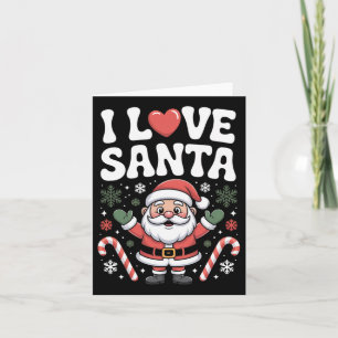Ik hou van kerstkerstvakantie juichen kaart