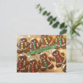 Ik hou van kerstkoekjes - Kleurrijke ontbijtkoek Feestdagenkaart (Staand voorkant)