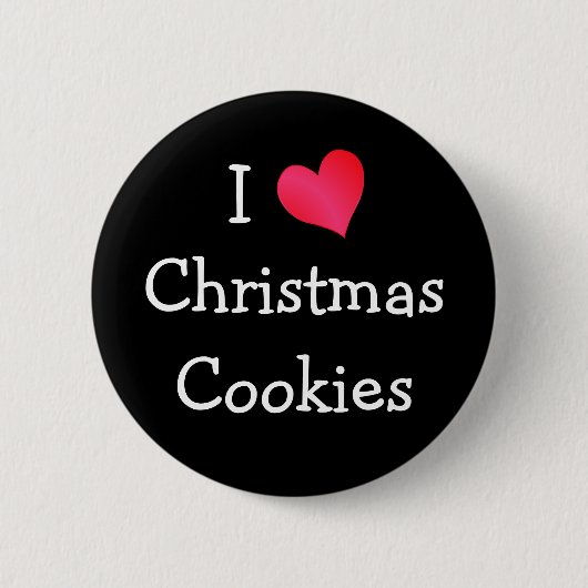 Ik hou van kerstkoekjes ronde button 5,7 cm (Voorkant)