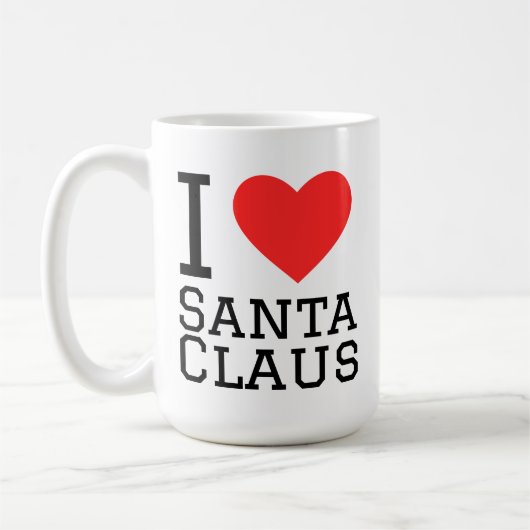 Ik hou van Kerstman Sticker Koffiemok (Links)