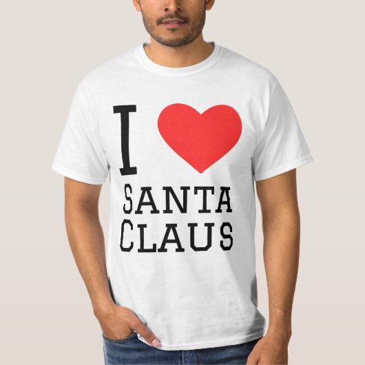 Ik hou van Kerstman Sticker T-shirt (Voorkant)