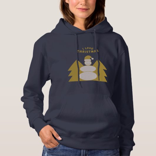 Ik hou van Kerstmis Hoodie (Voorkant)