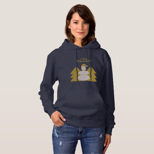 Ik hou van Kerstmis Hoodie (Voorkant volledig)