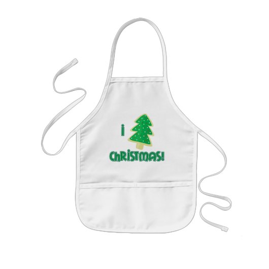 Ik hou van Kerstmis! Kinder Schort (Voorkant)