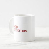 Ik hou van Kerstmis Koffiemok (Voorkant links)