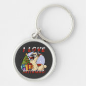 Ik hou van kerstmis lama sleutelhanger (Voorkant)