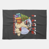 Ik hou van kerstmis lama theedoek (Horizontaal)