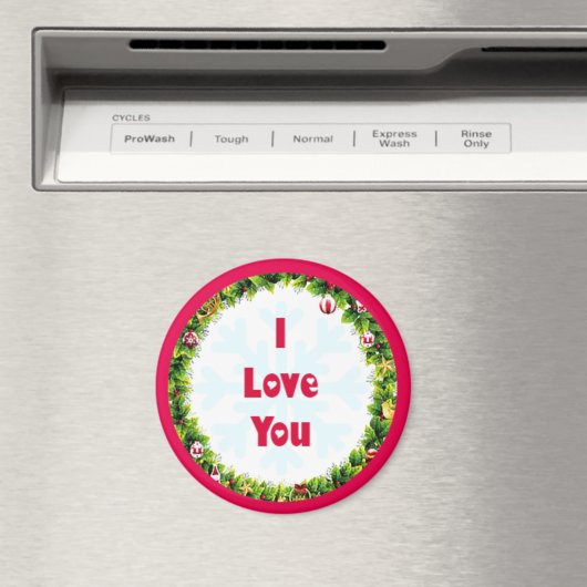 Ik hou van Kerstmis Magneet (Insitu (Vaatwasser))