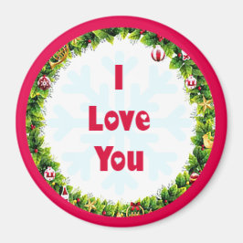 Ik hou van Kerstmis Magneet