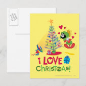 Ik hou van Kerstmis - MARVIN DE MARTIAN™ Feestdagenkaart (Voorkant / Achterkant)