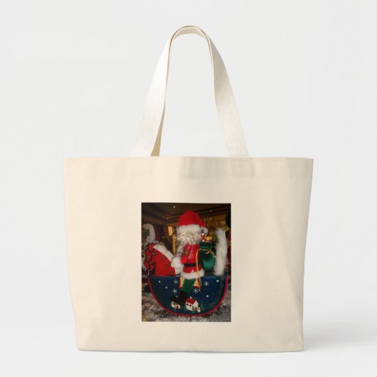 Ik hou van Kerstmis met sneeuw Prettige feestdagen Grote Tote Bag (Voorkant)