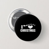 Ik hou van Kerstmis Ronde Button 5,7 Cm (Voorkant /achterkant)