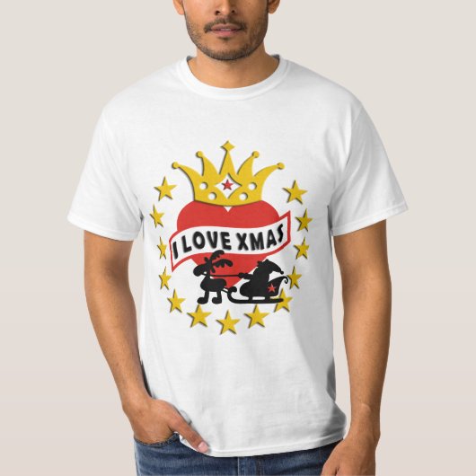IK HOU VAN Kerstmis T-shirt (Voorkant)