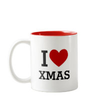 Ik hou van Kerstmis Twee-Tons Koffiemok