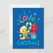Ik hou van Kerstmis - TWEETY™ Feestdagenkaart (Voorkant / Achterkant)