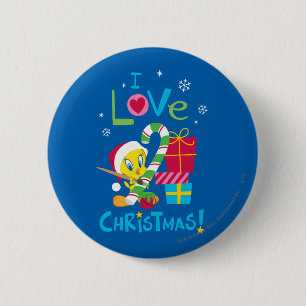 Ik hou van Kerstmis - TWEETY™ Ronde Button 5,7 Cm