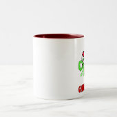Ik hou van kerstMok Tweekleurige Koffiemok (Center)