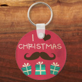 Ik hou van kerstmuziek Button Sleutelhanger (Voorkant)