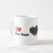 Ik hou van kerstmuziek koffiemok (Voorkant links)