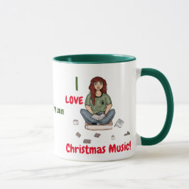 Ik hou van kerstmuziek! Mok