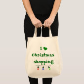 Ik hou van kerstwinkelen (hart) tote bag (Voorkant (product))
