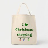 Ik hou van kerstwinkelen (hart) tote bag (Voorkant)