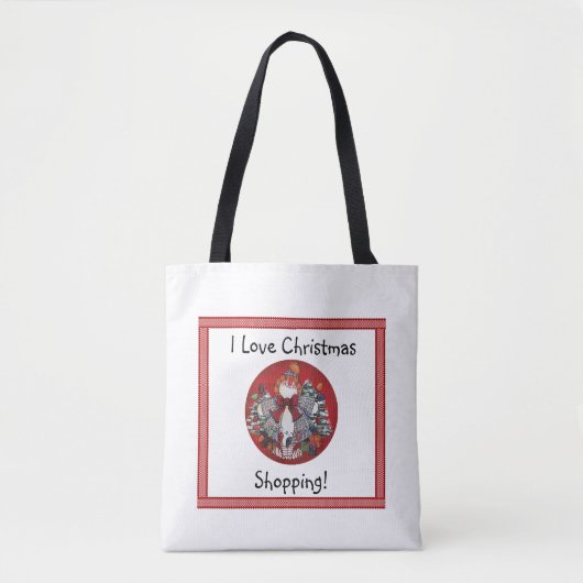 Ik hou van kerstwinkeltas tote bag (Voorkant)