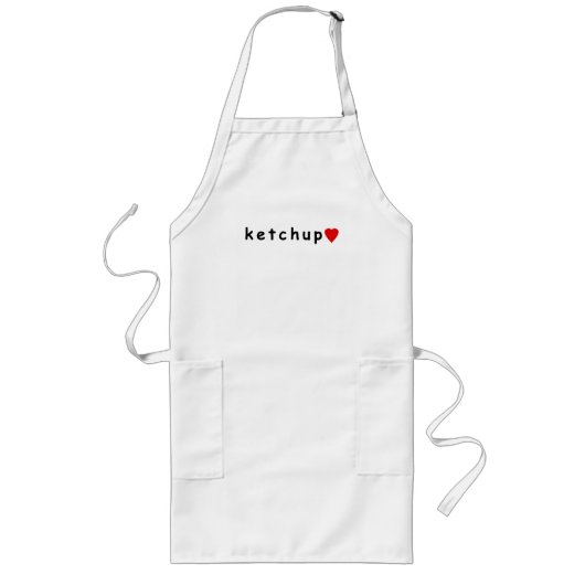 Ik hou van ketchup lang schort (Voorkant)