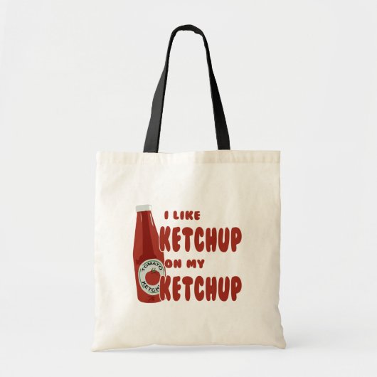 Ik hou van Ketchup op mijn ketchup Tote Bag (Voorkant)