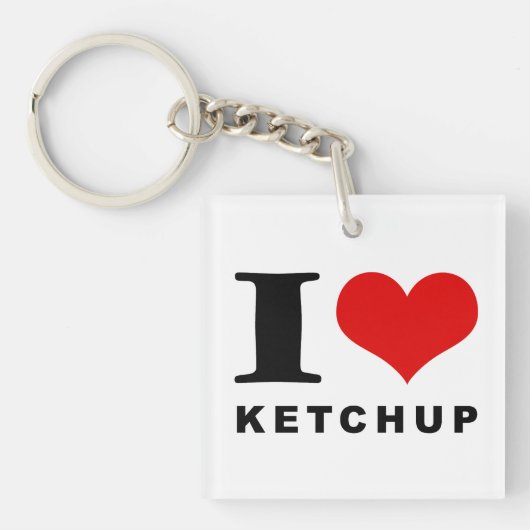 Ik hou van ketchup sleutelhanger (voorkant)