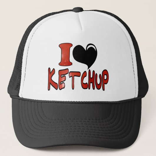 Ik hou van Ketchup Trucker Pet (Voorkant)