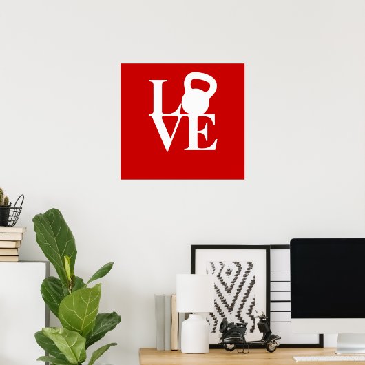 Ik hou van Kettlebells Poster (Thuiskantoor)