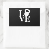Ik hou van Kettlebells Rechthoekige Sticker (Tas)