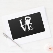 Ik hou van Kettlebells Rechthoekige Sticker (Envelop)