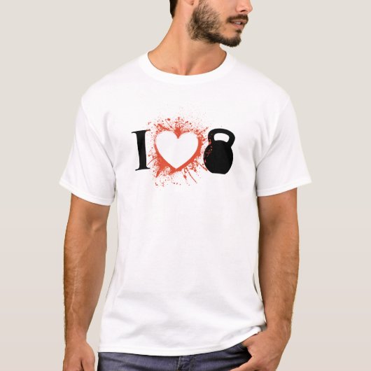 Ik hou van Kettlebells T-shirt (Voorkant)