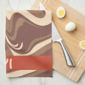 Ik hou van keukenhanddoeken van cappuccino (Quarter Fold)
