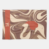 Ik hou van keukenhanddoeken van cappuccino (Horizontaal)