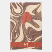 Ik hou van keukenhanddoeken van cappuccino (Verticaal)