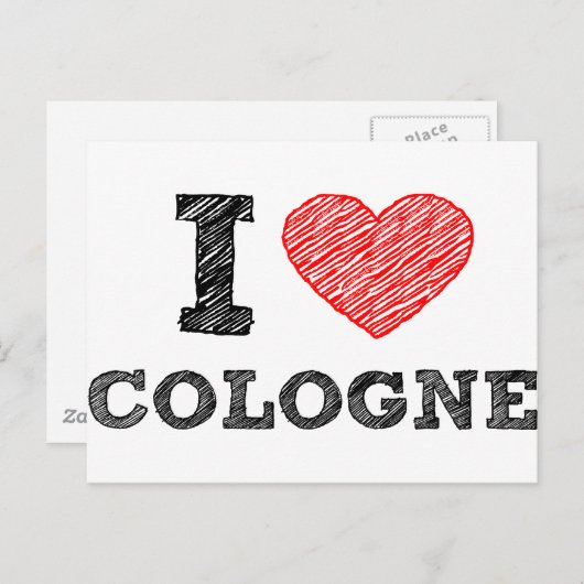Ik hou van Keulen Briefkaart (Voorkant / Achterkant)