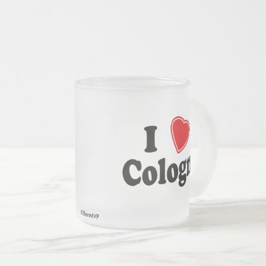 Ik hou van Keulen Matglas Koffiemok (Voorkant rechts)