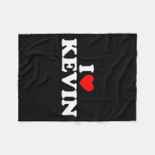 Ik hou van Kevin - Hart Lange Mouwen Fleece Deken (Voorkant (Horizontaal))