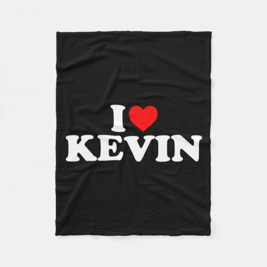 Ik hou van Kevin - Hart Lange Mouwen Fleece Deken (Voorkant)