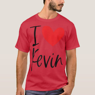 Ik hou van Kevin Name Heart Persoonlijke Mannen Gu T-shirt