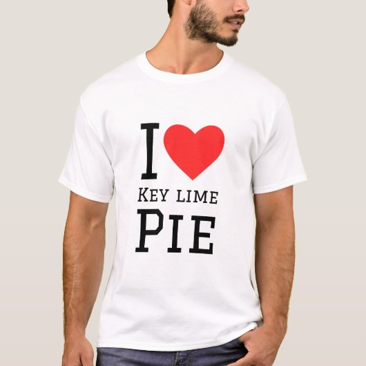 Ik hou van key limoen pie t-shirt (Voorkant)