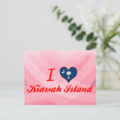 Ik hou van Kiawah Island, South Carolina Briefkaart (Staand voorkant)