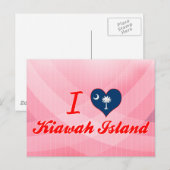 Ik hou van Kiawah Island, South Carolina Briefkaart (Voorkant / Achterkant)