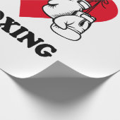 Ik hou van kickboksen cadeaupapier (Hoek)